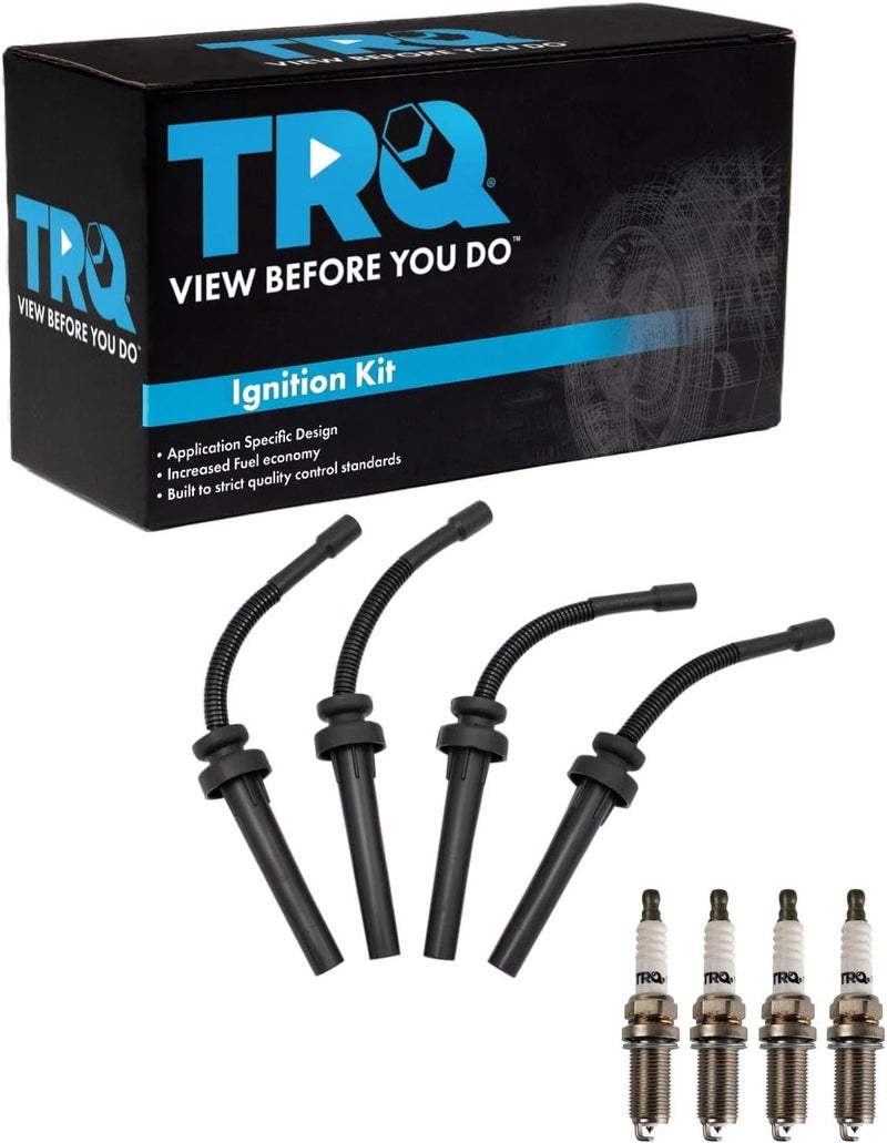 TRQ Spark Plug Kit 5 Piece Iridium Spark Plugs Compatible with 2001-2010 Chrysler PT Cruiser 2001-2006 Sebring 2001-2003 Voyager 2001-2007 Dodge Caravan 2001-2006 Stratus - Image 1